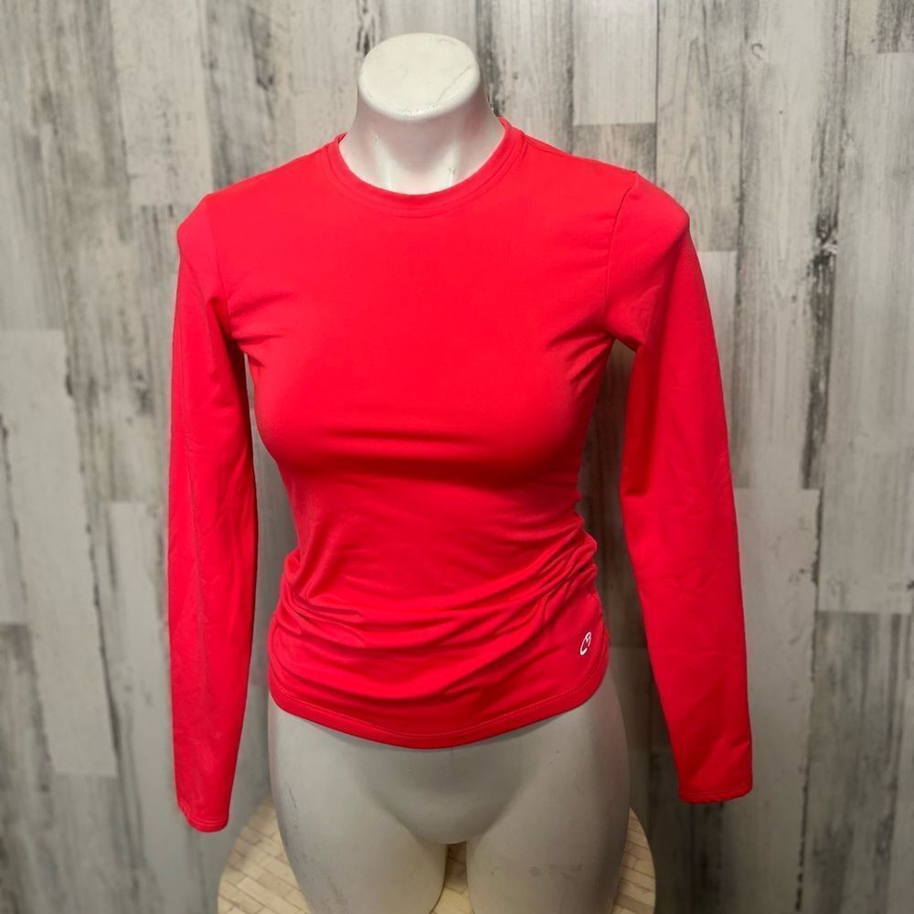 Champion Fitted Long Sleeve Athletic Top Crew Neck Performance Shirt Women’s M